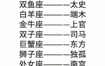 用星座取名字