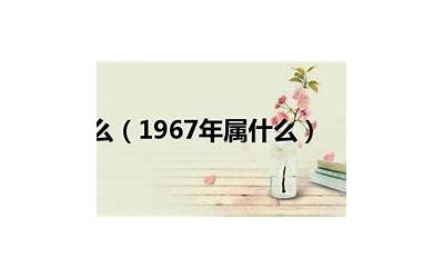 1967年属