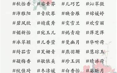 书字取名女孩名字