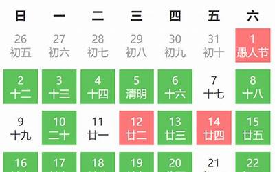 4月份黄道吉日