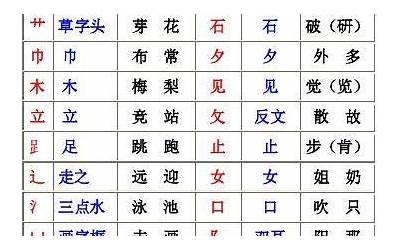 主字偏旁