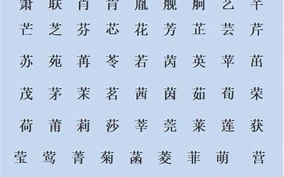 起名用字