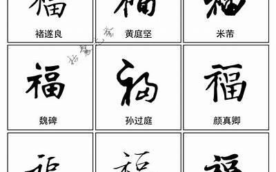 各种字体的福字(五种不同字体的福字)