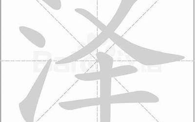 泽笔画(汉字泽怎么写)