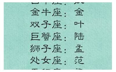 星座古风名字(十二星座的古风名字叫什么)