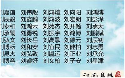 姓刘宝宝起名(37个小清新名字)