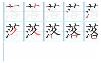 落几画(落字笔画、笔顺、笔划)