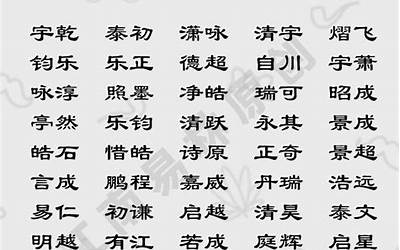 楚辞男孩名字(楚辞周易取名男孩)