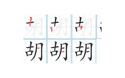 胡有几画(胡字笔画、笔顺、笔划)