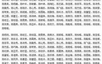 陈姓男孩名字大全(陈姓名字大全男孩)