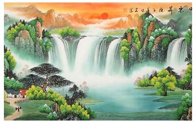 聚宝盆山水画(聚宝盆山水画有何寓意)