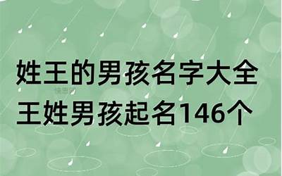 姓王的男孩名字(王姓男孩起名146个)