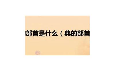 典的部首(典的部首是什么)