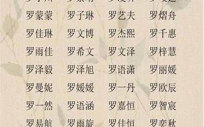 罗姓霸气四个名字(取名字姓罗四个字的有)