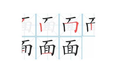 里面的面怎么写(面字笔顺、笔画)