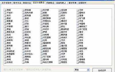 随机取名生成器(随机取名系统)