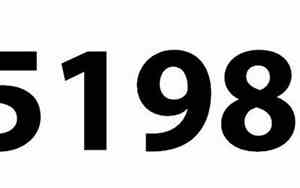 5198数字代表什么意思